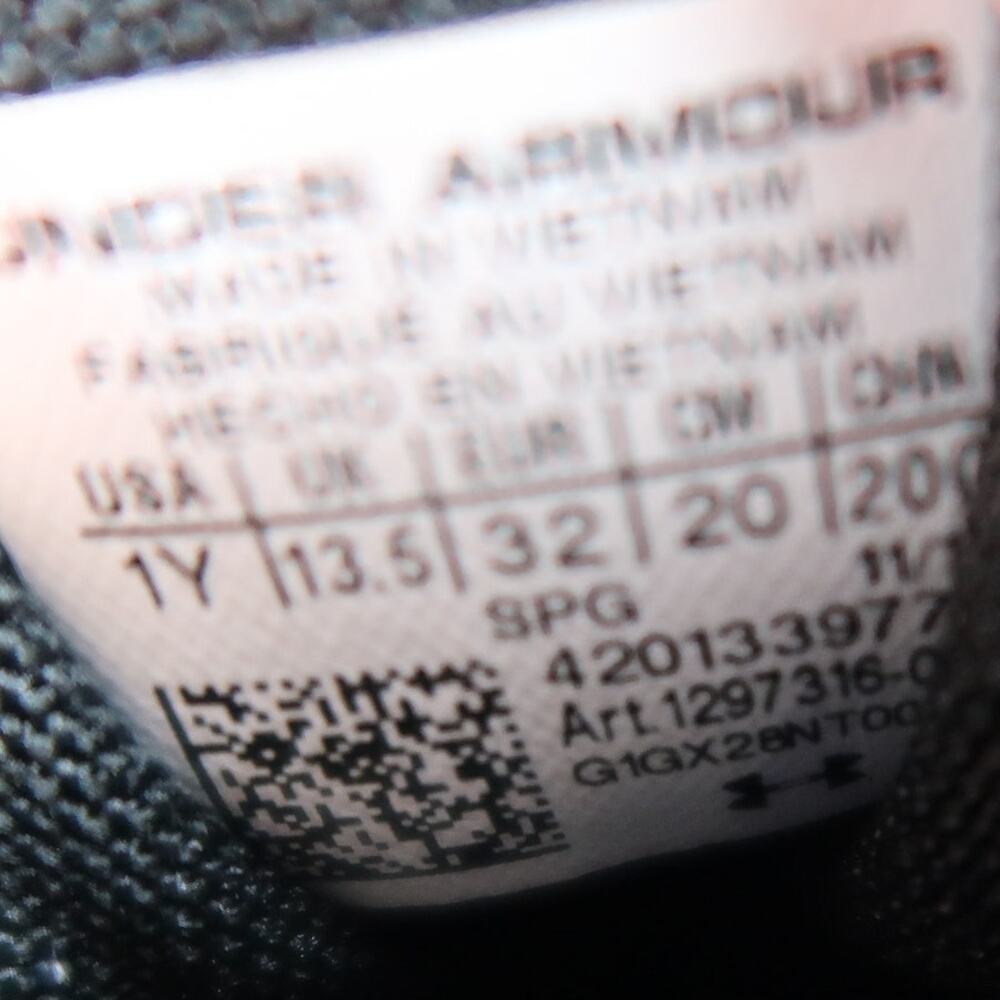 Under Armour Shoes Kids 1 Baseball Cleats Leadoff Low RM Black White Lace Up - Picture 12 of 12